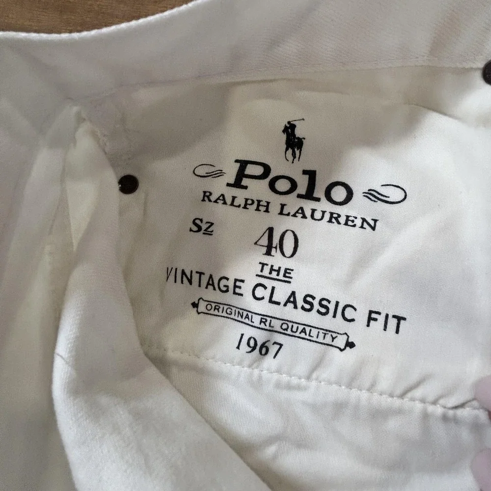 Polo Ralph Lauren Shorts Mens 40 White Vintage Classic Fit Denim 9 Inseam NWT